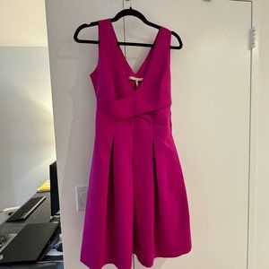 Halston Heritage Bell Skirt Satin Dress